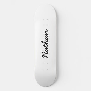 Blank white skateboard