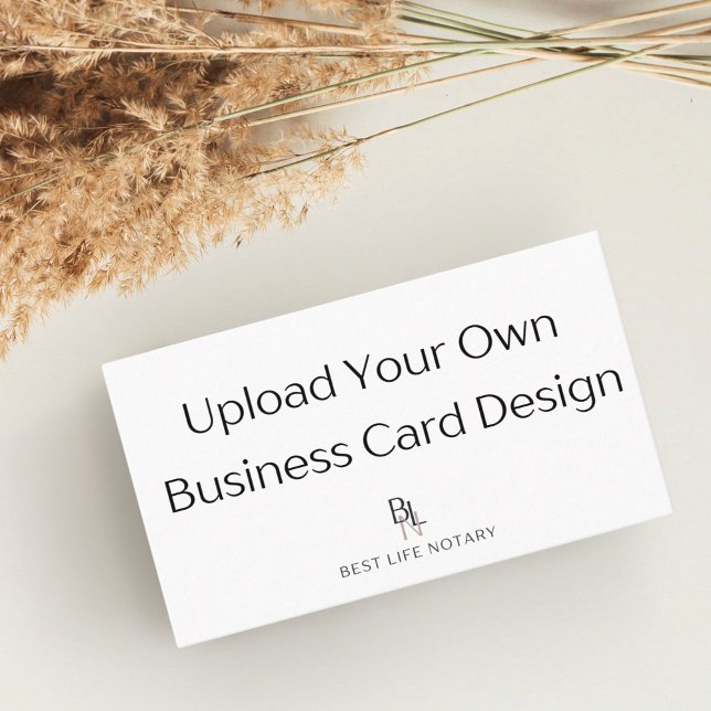 Blank White Template Add Your Own Design Notary Business Card (Creator Uploaded)