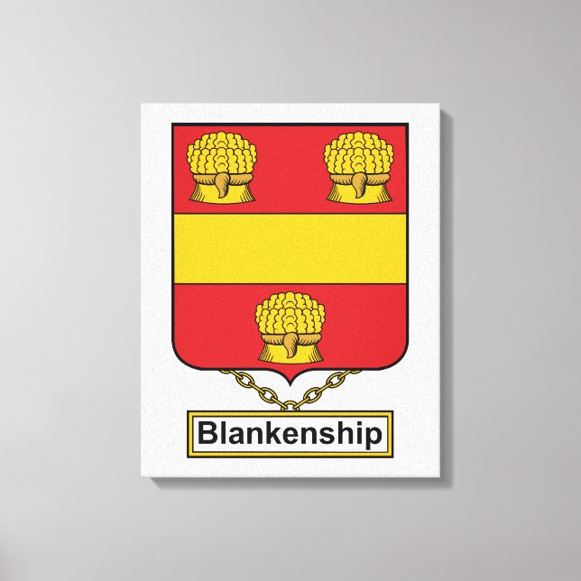 Blankenship Family Crest Canvas Print (Front)