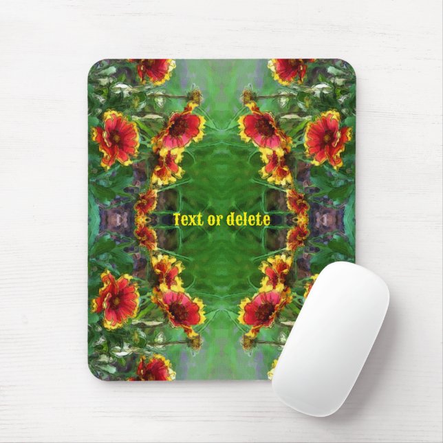 Blanket Flower Daisies Watercolor Personalised Mouse Pad (With Mouse)