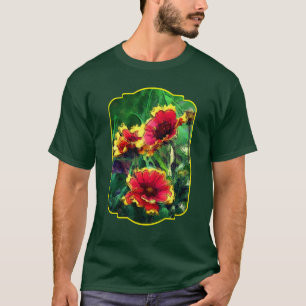 Blanket Flower Daisies Watercolor T-Shirt