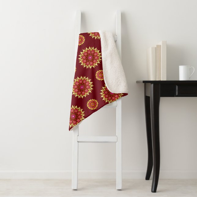 Blanket Flowers on Burgundy (In Situ)