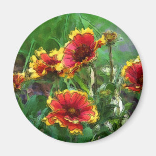 Blanket Flowers Watercolor Sketch Magnet