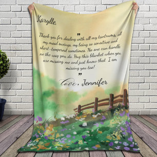 Blanket for Bestfriend with Custom Message (FL-B1)