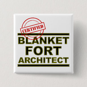 Blanket Fort Architect Funny Button Badge Pin
