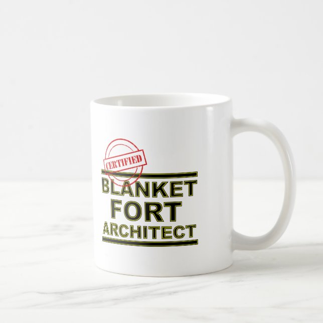Blanket Fort Architect Funny Mug or Travel Mug (Right)