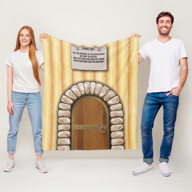 Blanket Fort™ Front Door Fleece Blanket (In Situ)
