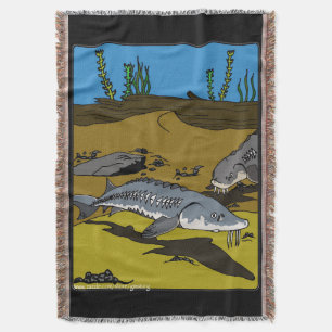 BLANKET - LAKE STURGEON COLORING PAGE