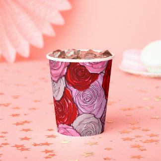 Blanket of Roses Paper Cups