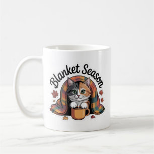 Blanket Season Warm Calico Cat Coffee Mug