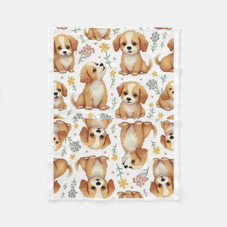Blanket with cute dog pattern
