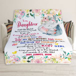 Blankets For Girls, To My Daughter<br><div class="desc">Add a personal touch to the cosiness of this plush fleece blanket. Made to feel incredibly soft to the touch and keep anyone warm on a chilly day, these blankets come in 3x sizes and cover all your needs. Key features : 100% Polyester This extremely strong and durable synthetic fabric...</div>