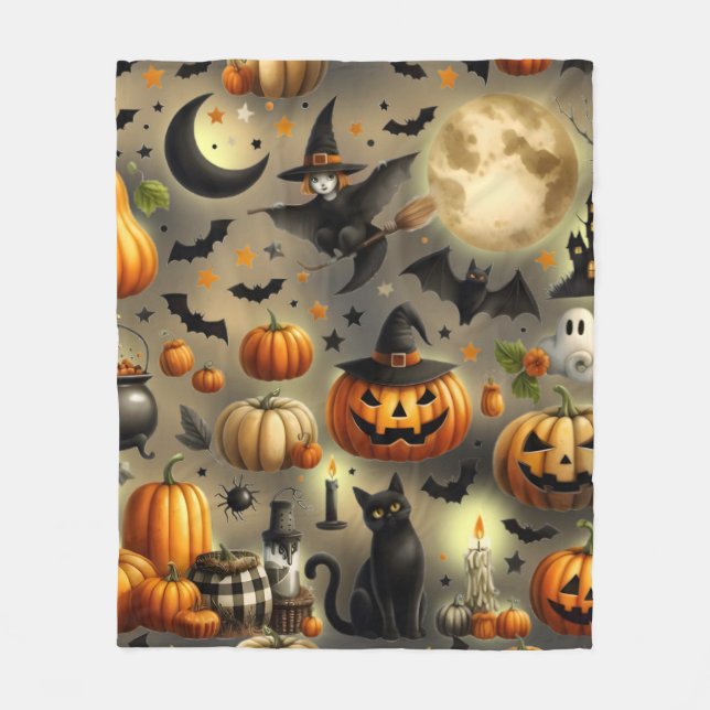 Blankets with fun pumpkins (Front)