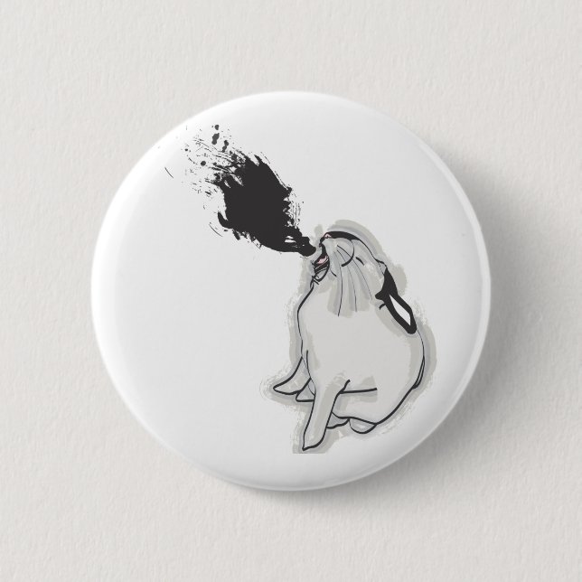 BLARGH! 6 CM ROUND BADGE (Front)