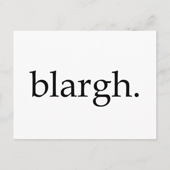 Blargh Postcard (Front)