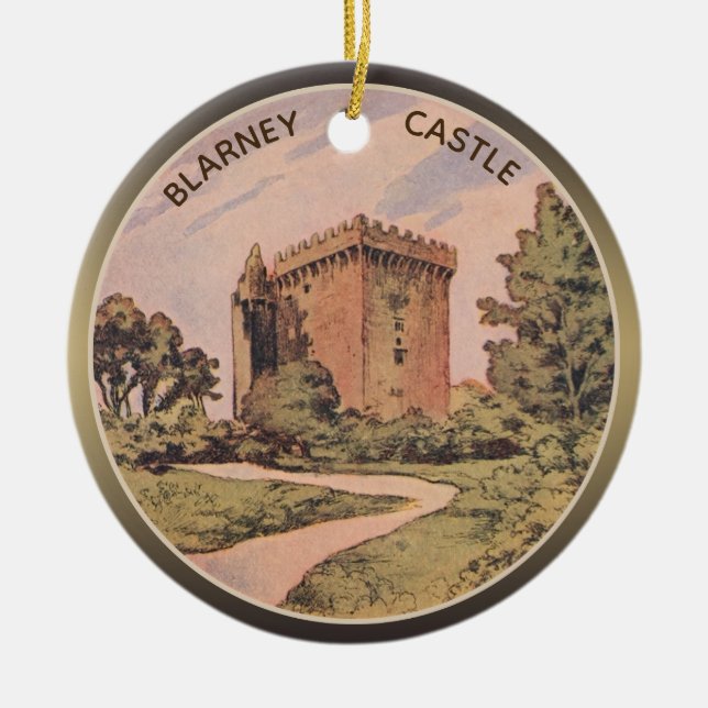 Blarney Castle Ceramic Tree Decoration (Front)