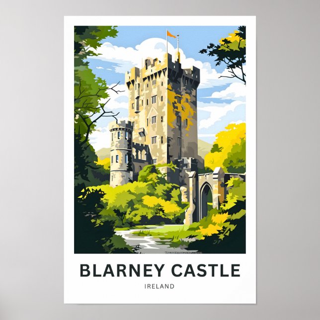 Blarney Castle Ireland Travel Print (Front)