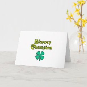 Blarney Champion white greeting card