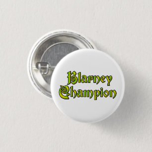 Blarney Champion white small button