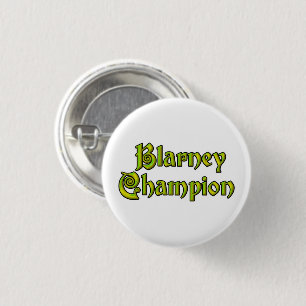 Blarney Champion white small button