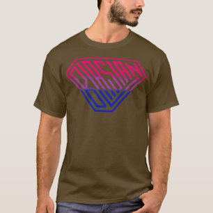 Blasian SuperEmpowered Shield Pink Purple Blue T-Shirt