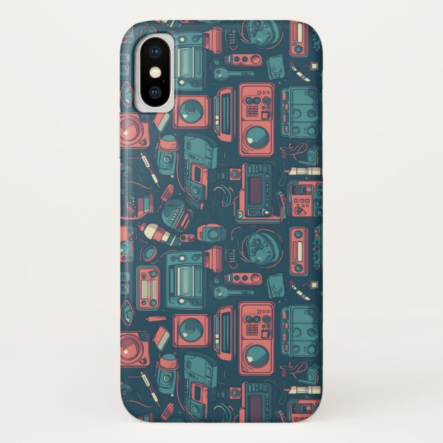 Blast From the Past: 80's Tech Case-Mate iPhone Case (Back)