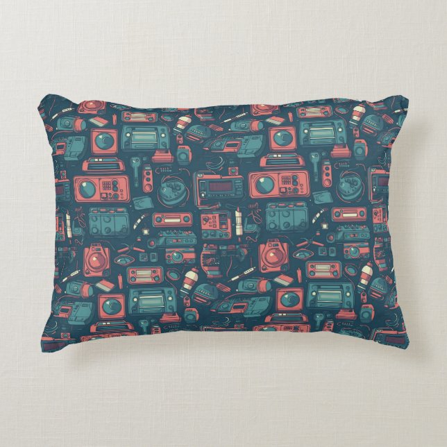 Blast From the Past: 80's Tech Decorative Cushion (Front)