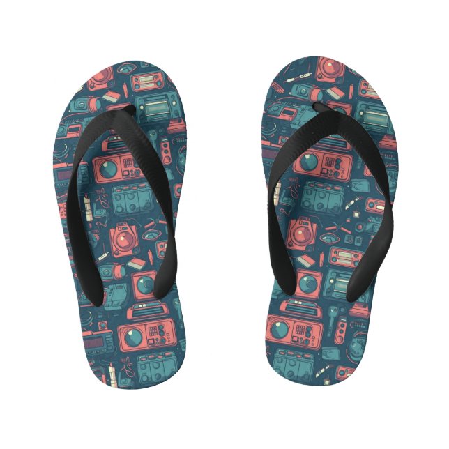 Blast From the Past: 80's Tech Kid's Jandals (Footbed)