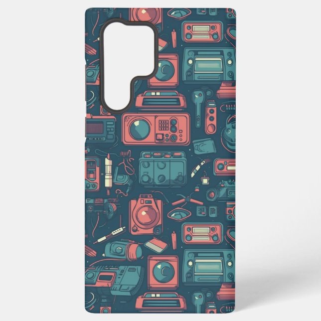 Blast From the Past: 80's Tech Samsung Galaxy S22 Ultra Case (Back)