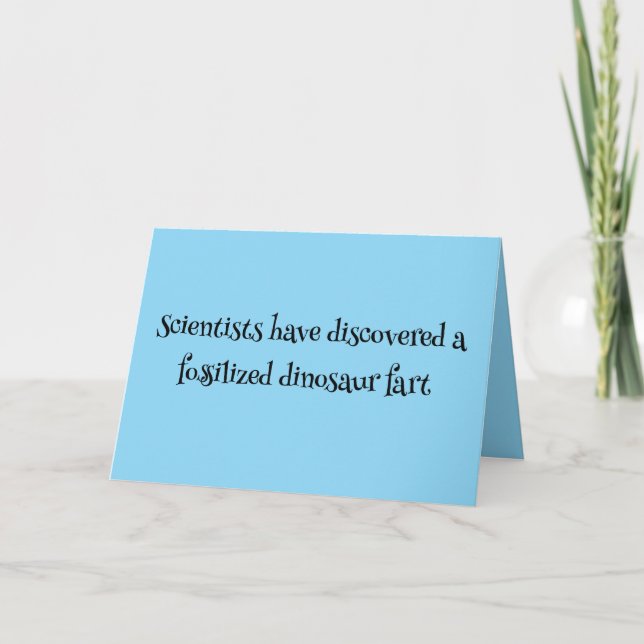 🦖💨 “Blast from the Past” Greeting Thank You Card (Front)