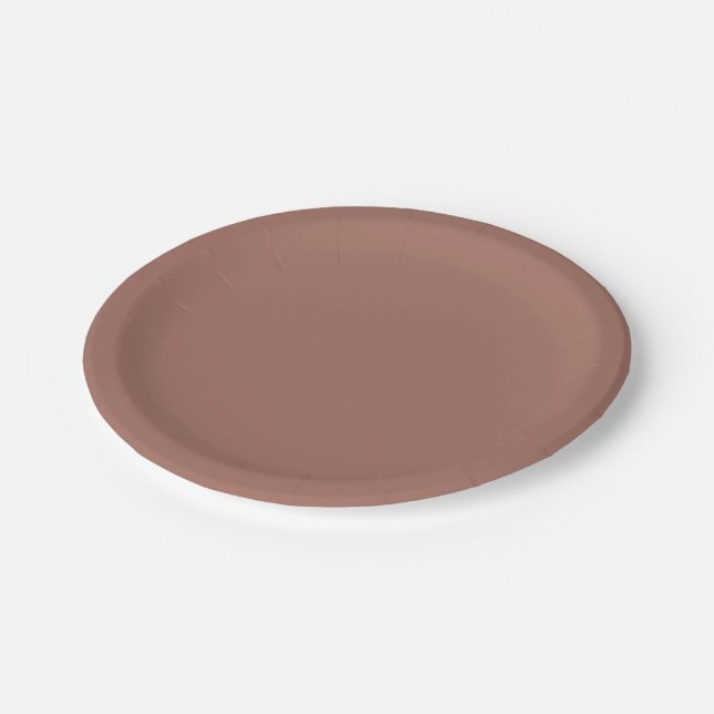 Blast-off bronze  (solid colour)  paper plate (Angled)