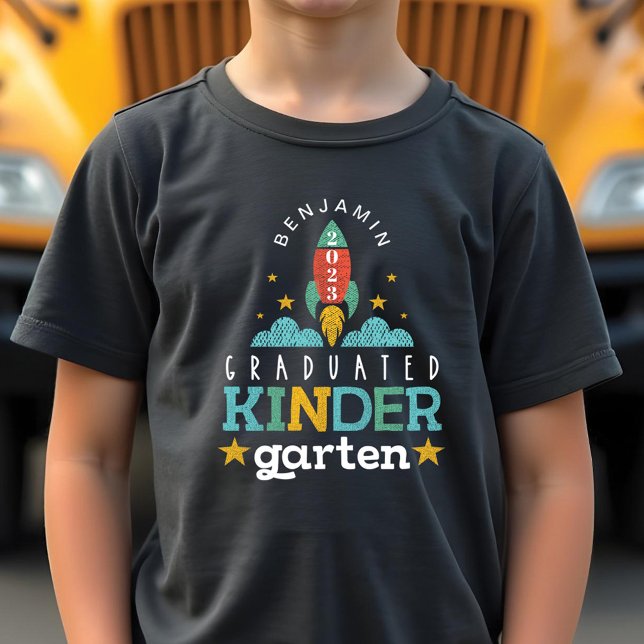 Blast Off Graduated Kindergarten 2022 Rocket Ship Tri-Blend Shirt (Blast Off Graduated Kindergarten 2023 Rocket Ship Tri-Blend Shirt)