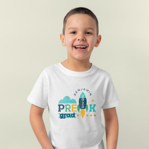 Blast Off Graduated Pre-K Class 2022 Rocket Ship Tri-Blend Shirt