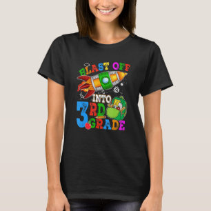 Blast Off Into 3rd Grade Student Teacher T-Shirt