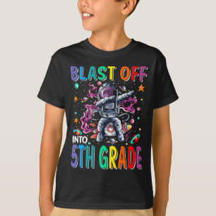 Blast Off Into 5th Grade Rocket Back To School T-Shirt