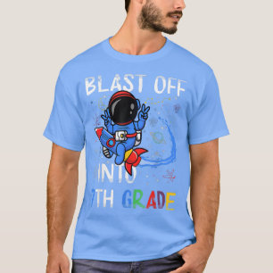 Blast Off Into 7th Grade First Day Of School Space T-Shirt