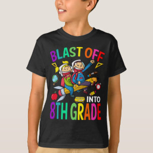 Blast Off Into 8th Grade Rocket Back To School T-Shirt