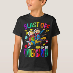 Blast Off Into Kindergarten Rocket Back To School T-Shirt