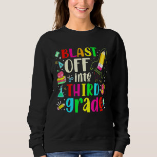 Blast Off Into Third Grade First Day Of School Tee