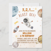 Blast Off Outer Space Birthday Party
