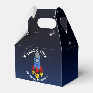 Blast Off Rocket Ship Birthday Party Favour Box