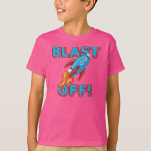 Blast Off Rocket Ship T-Shirt