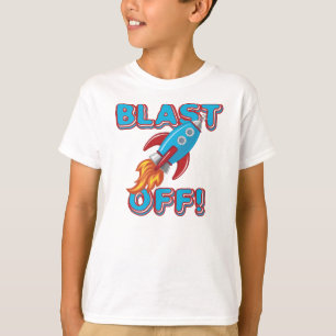 Blast Off Rocket Ship T-Shirt