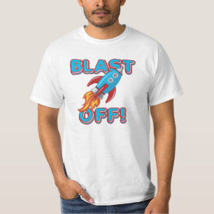 Blast Off Rocket Ship T-Shirt