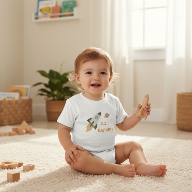 Blast Off Rocket Space Adventure Kids Baby T-Shirt (Creator Uploaded)