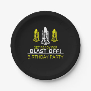 Blast Off! Space Shuttles, Birthday Paper Plate