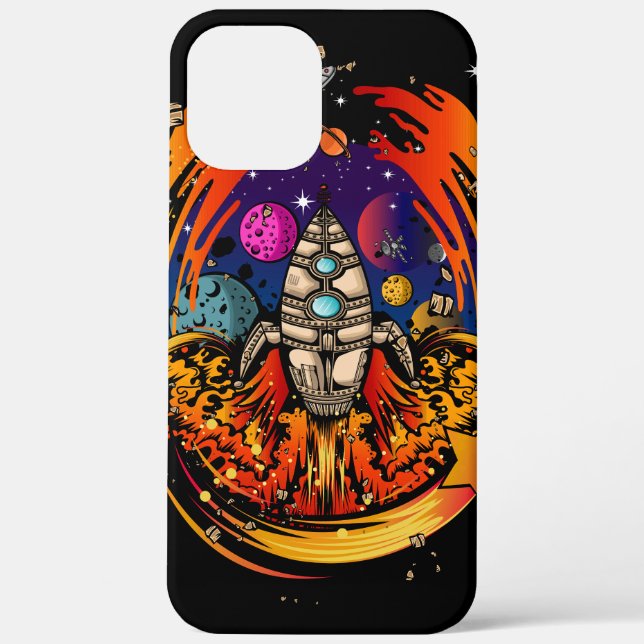 Blast Off Spaceship Case-Mate iPhone Case (Back)