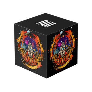 Blast Off Spaceship Cube