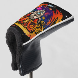Blast Off Spaceship Golf Head Cover