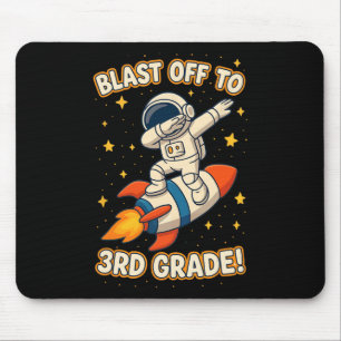 Blast Off To 3rd Grade Funny Astronaut Back To Sch Mouse Pad